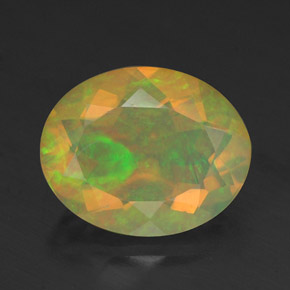 Opale multicolore naturelle transparent, 1,52 ct, transparent / translucide