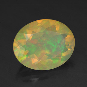 Opale multicolore naturelle transparent, 1,52 ct, transparent / translucide