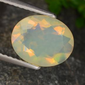 Opale multicolore naturelle coupe ovale, 1,29 ct, transparent