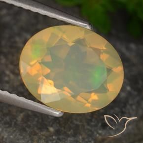 Opale Multicolore naturelle ovale, 1.54 ct, Transparent