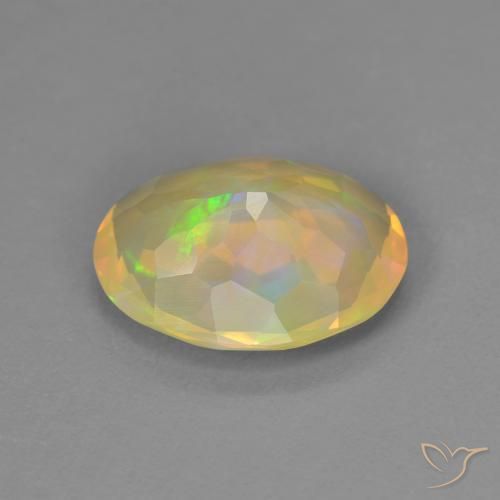 Opale Multicolore naturelle ovale, 1.69 ct, Transparent