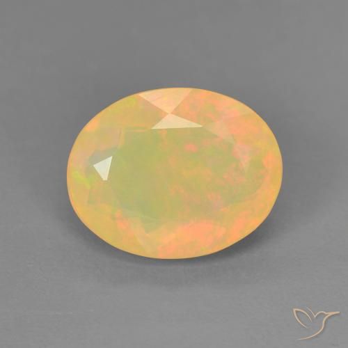 1.75ct Naturel Multicolore Opale, ovale, Translucide