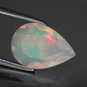 Opale multicolore naturelle transparent, 1,59 ct, transparent / translucide