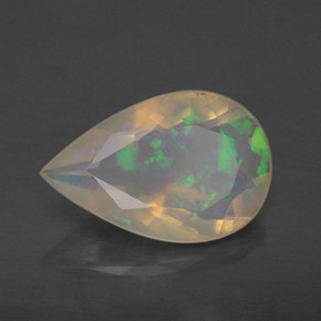 Opale multicolore naturelle transparent, 1,60 ct, transparent / translucide