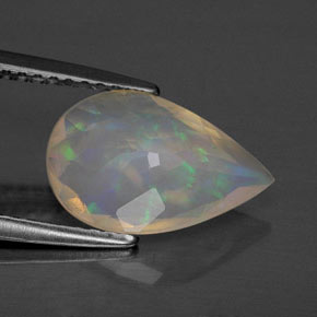 Opale multicolore naturelle transparent, 1,60 ct, transparent / translucide