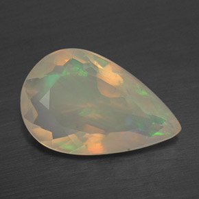 Opale multicolore naturelle transparent, 1,99 ct, transparent / translucide