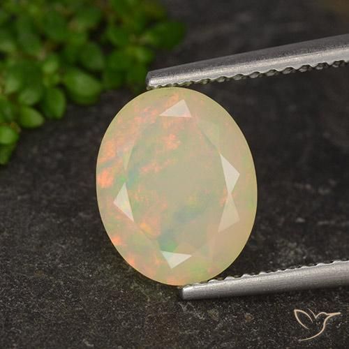 1.58ct Naturel Multicolore Opale, ovale, Translucide