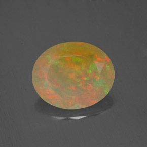 Opale multicolore naturelle transparent, 2,16 ct, transparent / translucide