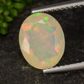 Opale multicolore naturelle transparent, 1,35 ct, transparent / translucide