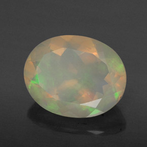 Opale multicolore naturelle coupe ovale, 1,59 ct, transparent