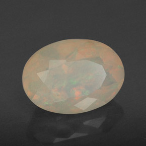 Opale multicolore naturelle transparent, 1,86 ct, transparent / translucide