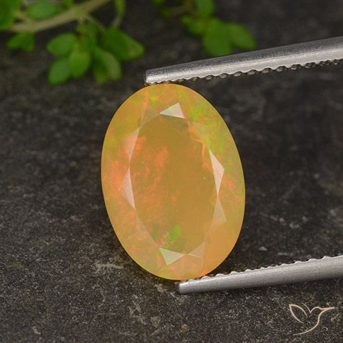 1.87ct Naturel Multicolore Opale, ovale, Translucide