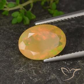 Opale Multicolore naturelle ovale, 1.87 ct, Translucide