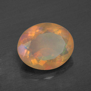 Opale multicolore naturelle coupe ovale, 1,64 ct, transparent