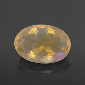 Opale multicolore naturelle coupe ovale, 1,62 ct, transparent
