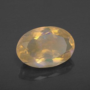 Opale multicolore naturelle coupe ovale, 1,62 ct, transparent