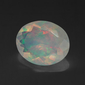 Opale multicolore naturelle transparent, 1,88 ct, transparent / translucide