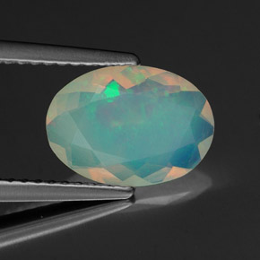 Opale multicolore naturelle transparent, 1,12 ct, transparent / translucide
