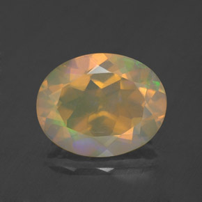 Opale multicolore naturelle coupe ovale, 1,63 ct, transparent