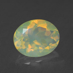 Opale multicolore naturelle coupe ovale, 1,66 ct, transparent