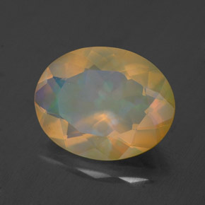 Opale multicolore naturelle transparent, 1,54 ct, transparent / translucide