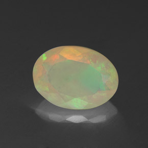 Opale multicolore naturelle transparent, 1,27 ct, transparent / translucide