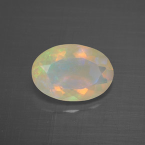 Opale multicolore naturelle transparent, 1,38 ct, transparent / translucide