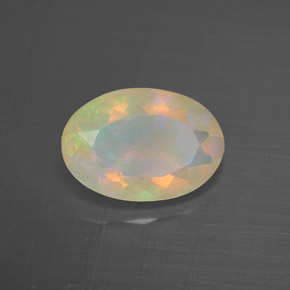 Opale multicolore naturelle transparent, 1,38 ct, transparent / translucide