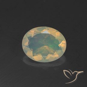 1.47ct Naturel Multicolore Opale, ovale, Transparent