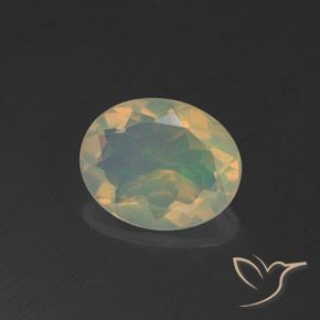 Opale Multicolore naturelle ovale, 1.47 ct, Transparent