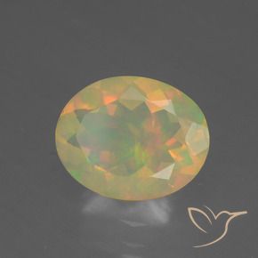 Opale Multicolore naturelle ovale, 1.44 ct, Translucide