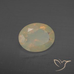 Opale Multicolore naturelle ovale, 1.38 ct, Transparent