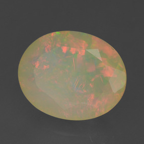 Opale Multicolore naturelle ovale, 1.60 ct, Transparent / Translucide