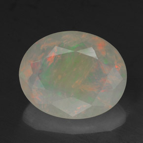 Opale multicolore naturelle transparent, 2,18 ct, transparent / translucide