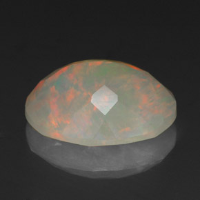 Opale multicolore naturelle transparent, 2,18 ct, transparent / translucide