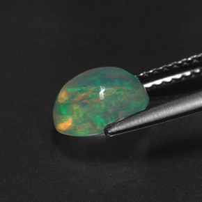 Opale multicolore naturelle transparent, 1,07 ct, transparent / translucide