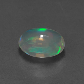 Opale multicolore naturelle coupe ovale, 1,28 ct, transparent