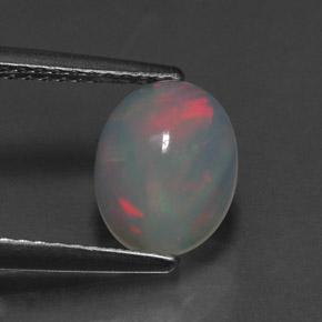 Opale multicolore naturelle transparent, 1,24 ct, transparent / translucide