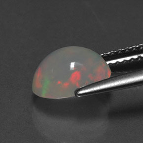 Opale multicolore naturelle transparent, 1,24 ct, transparent / translucide