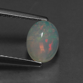 Opale multicolore naturelle transparent, 1,20 ct, transparent / translucide