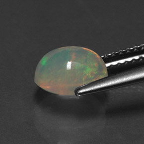 Opale multicolore naturelle transparent, 1,20 ct, transparent / translucide
