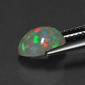 Opale multicolore naturelle transparent, 1,37 ct, transparent / translucide