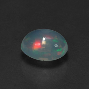 Opale multicolore naturelle coupe ovale, 1,01 ct, transparent