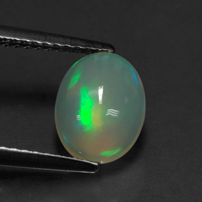 Opale multicolore naturelle transparent, 1,04 ct, transparent / translucide