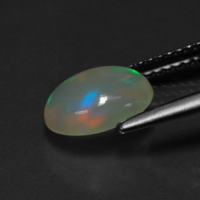 Opale multicolore naturelle transparent, 1,04 ct, transparent / translucide