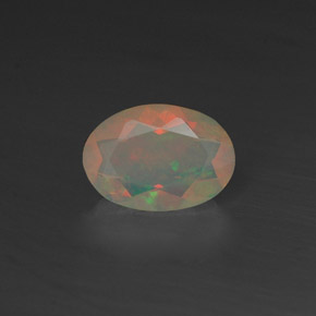 Opale multicolore naturelle transparent, 0,45 ct, transparent / translucide