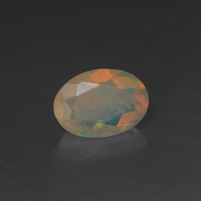 Opale multicolore naturelle transparent, 0,45 ct, transparent / translucide