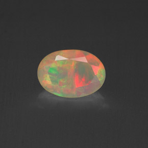 Opale multicolore naturelle transparent, 0,46 ct, transparent / translucide