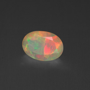 Opale multicolore naturelle transparent, 0,46 ct, transparent / translucide