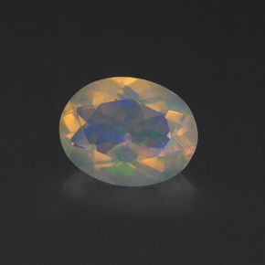 Opale multicolore naturelle coupe ovale, 1,15 ct, transparent